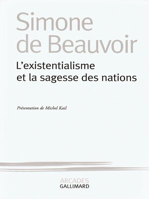 cover image of L'existentialisme et la sagesse des nations